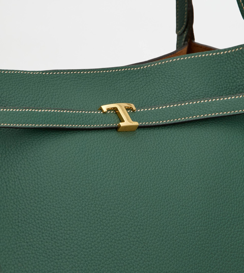 SHOPPING BAG IN LEATHER MEDIUM - GREEN 6