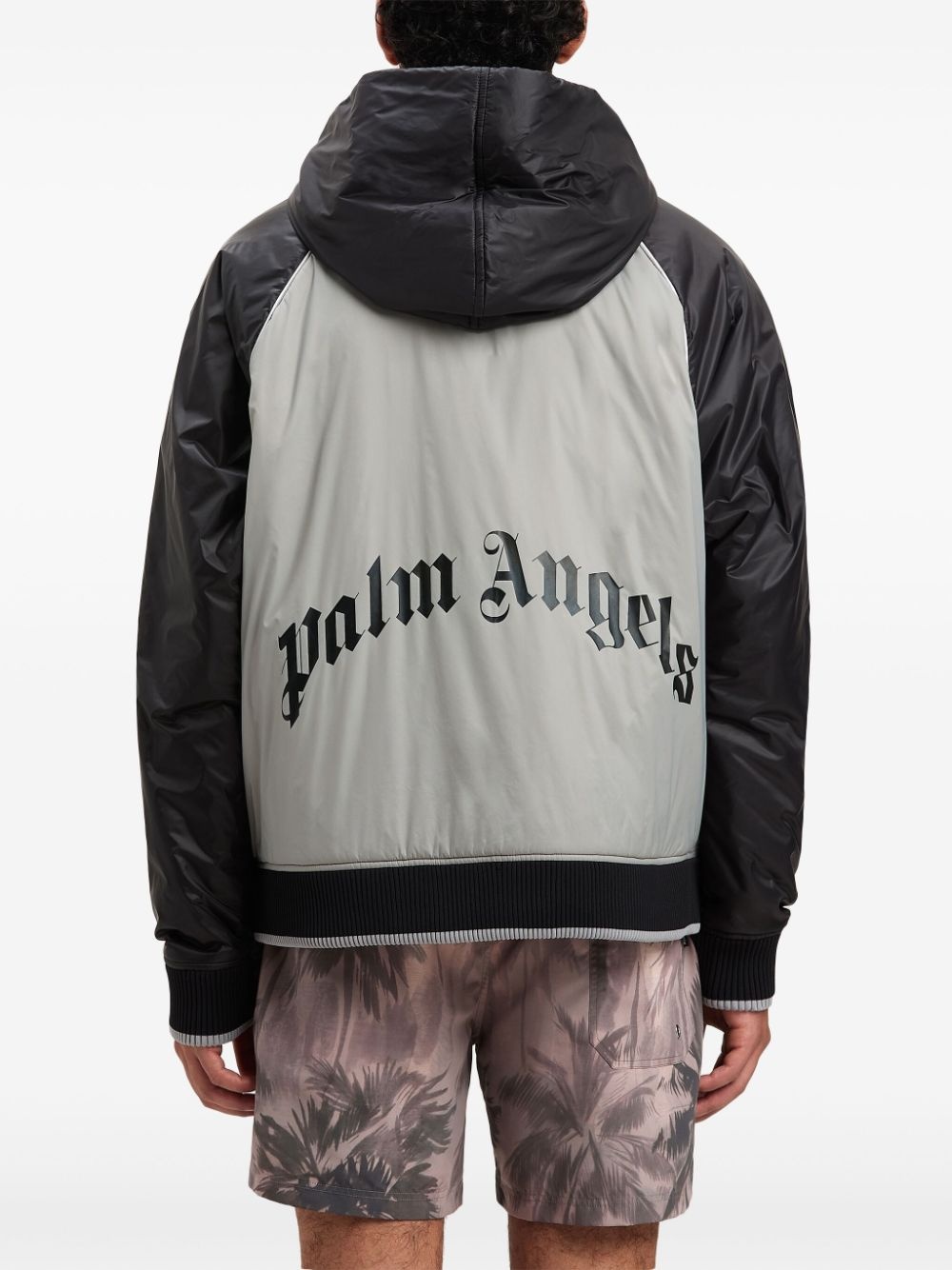curved-logo windbreaker - 5