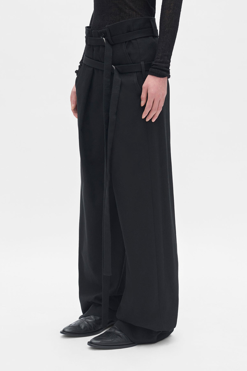 Ann Demeulemeester Woubrecht High Comfort Double Belted Trouser outlook