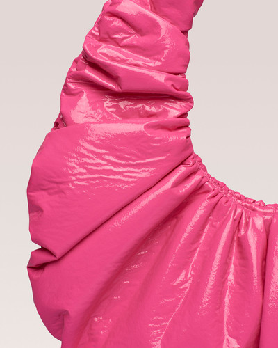 Nanushka ANJA BAGUETTE MINI - Mini ruched shoulder bag - Pink outlook