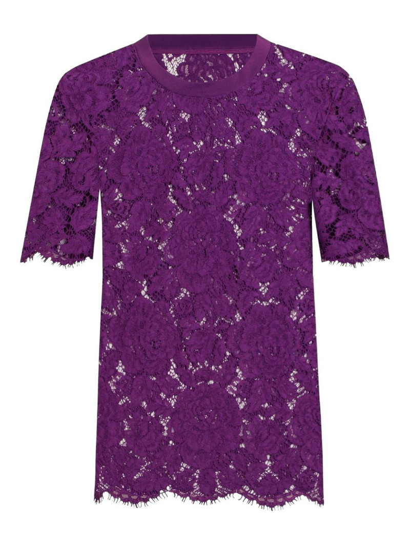 lace-detailing T-shirt 1