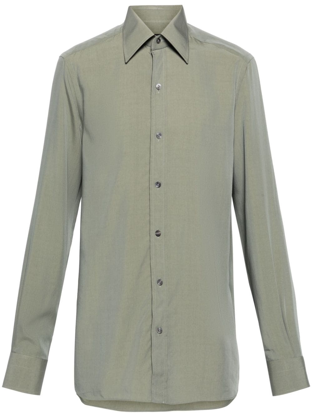long-sleeve lyocell blend shirt - 1