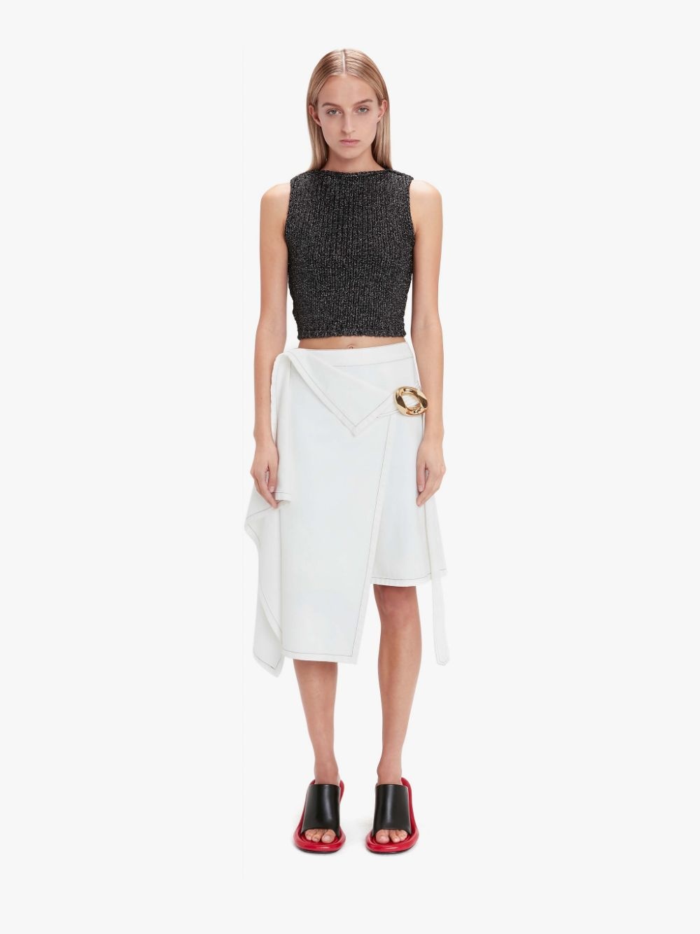 SIDE DRAPE CHAIN LINK SKIRT - 2