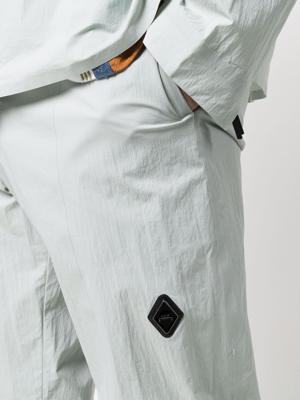 slit-detail straight-leg trousers - 5