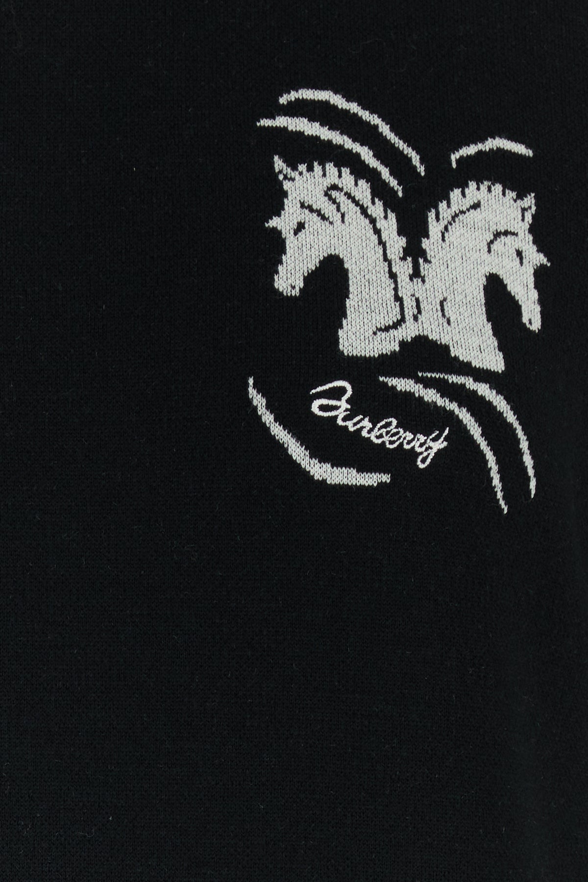 Black stretch wool blend sweater - 5