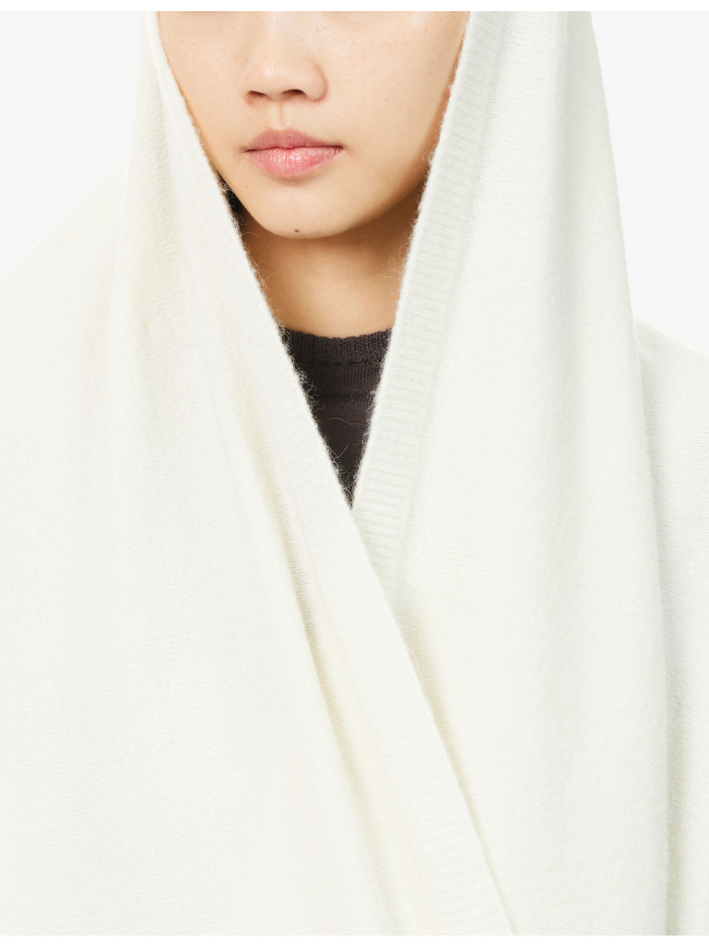 Hooded Medium Wrap Knitted Cardigan - 5
