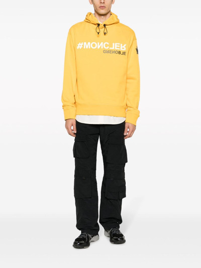 Moncler Grenoble logo-embossed cotton hoodie outlook