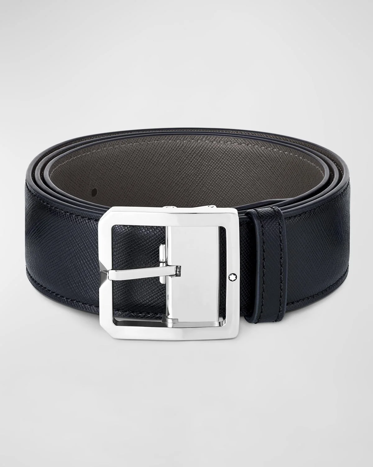 Men's Pin Buckle Reversible Leather Belt - 1