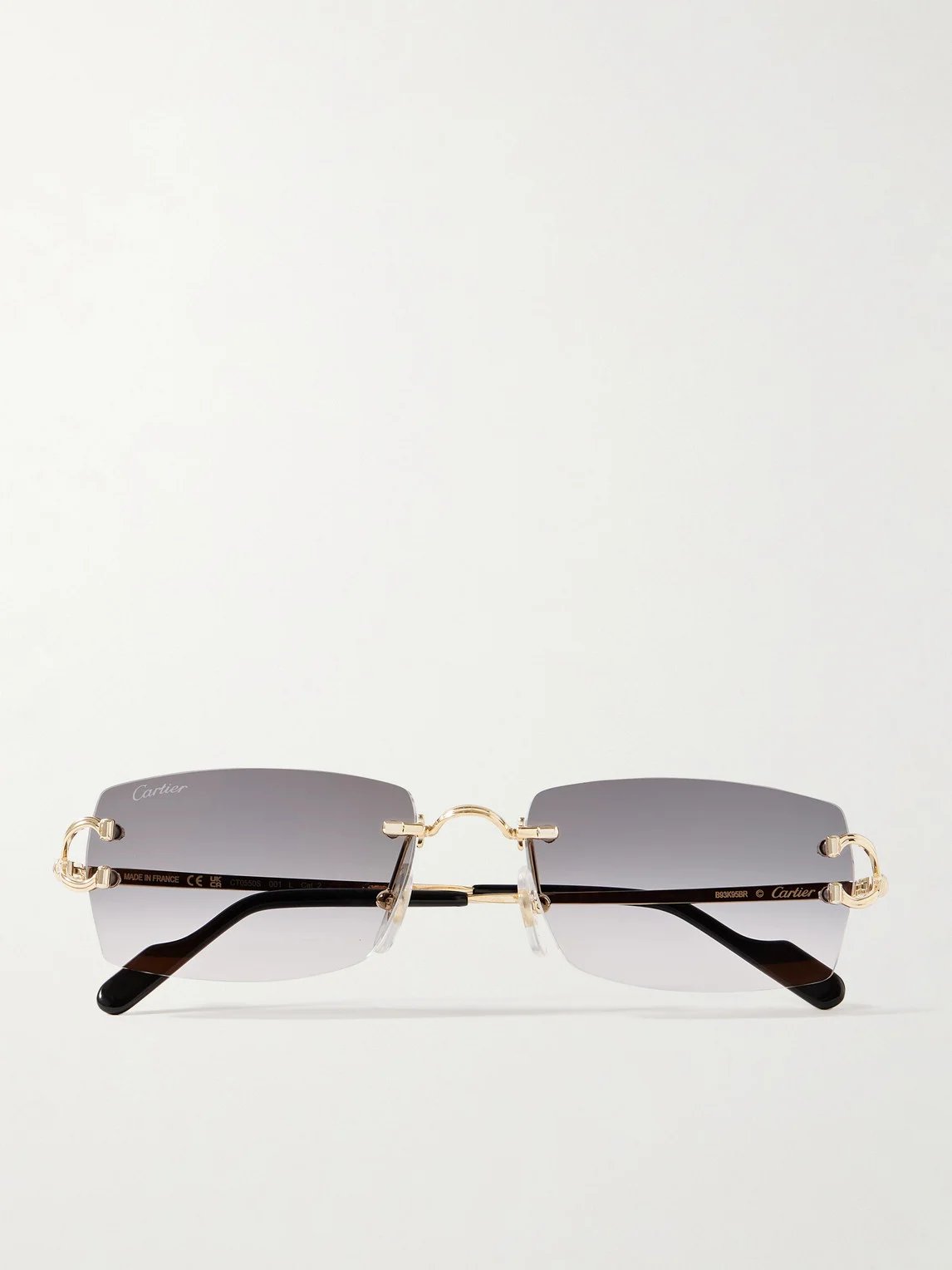 Signature C Rimless Square-Frame Gold-Tone Sunglasses - 1