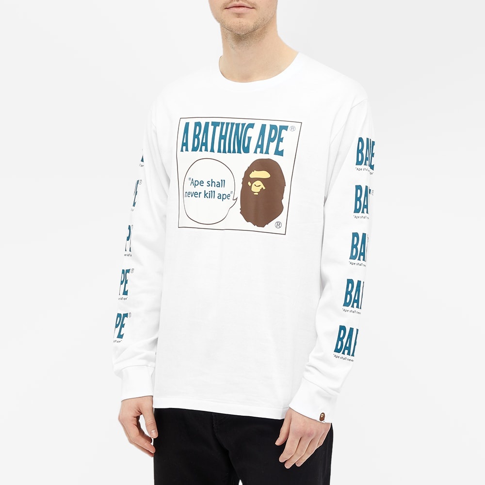 A Bathing Ape Long Sleeve Boombox Tag Tee - 5