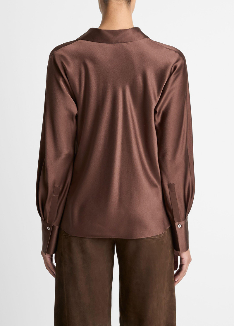 Vince Silk Bias Long-Sleeve Blouse outlook