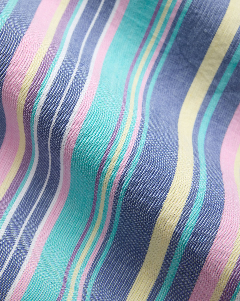 BLUE & PURPLE STRIPE SHORT SLEEVE SPORT SHIRT - CLASSIC FIT 3