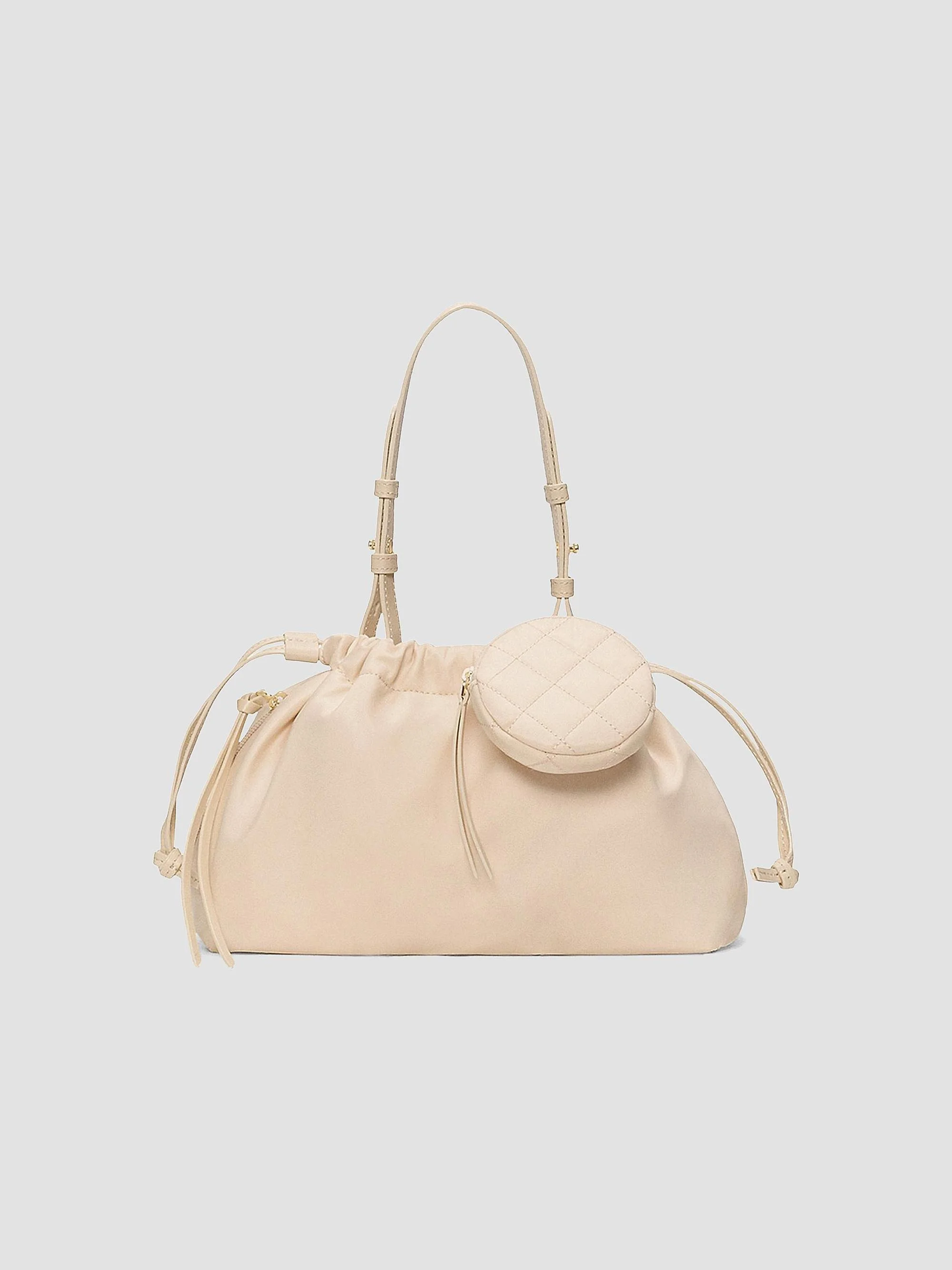 Women's Waverly Small Drawstring Shoulder Bag - Buff - 1