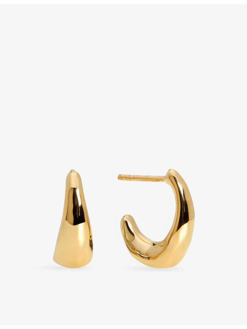 Antica Small 18ct Yellow Gold Vermeil Hoop Earrings - 1