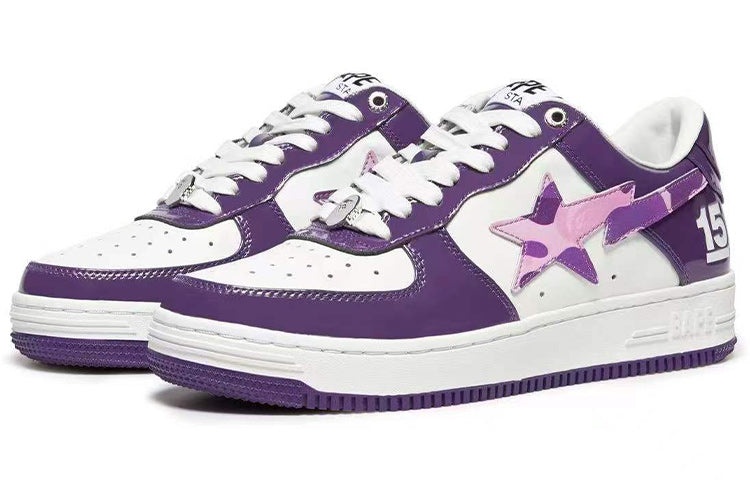 (WMNS) A Bathing Ape Bape Sta Taipei 15 Anniversary 'White Purple' 1I22-291-001 - 3