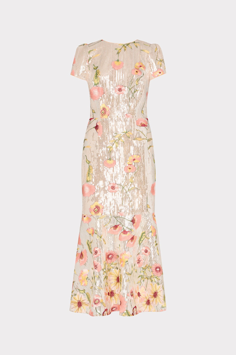 Tahlia Floral Sequins Embroidery Dress 1