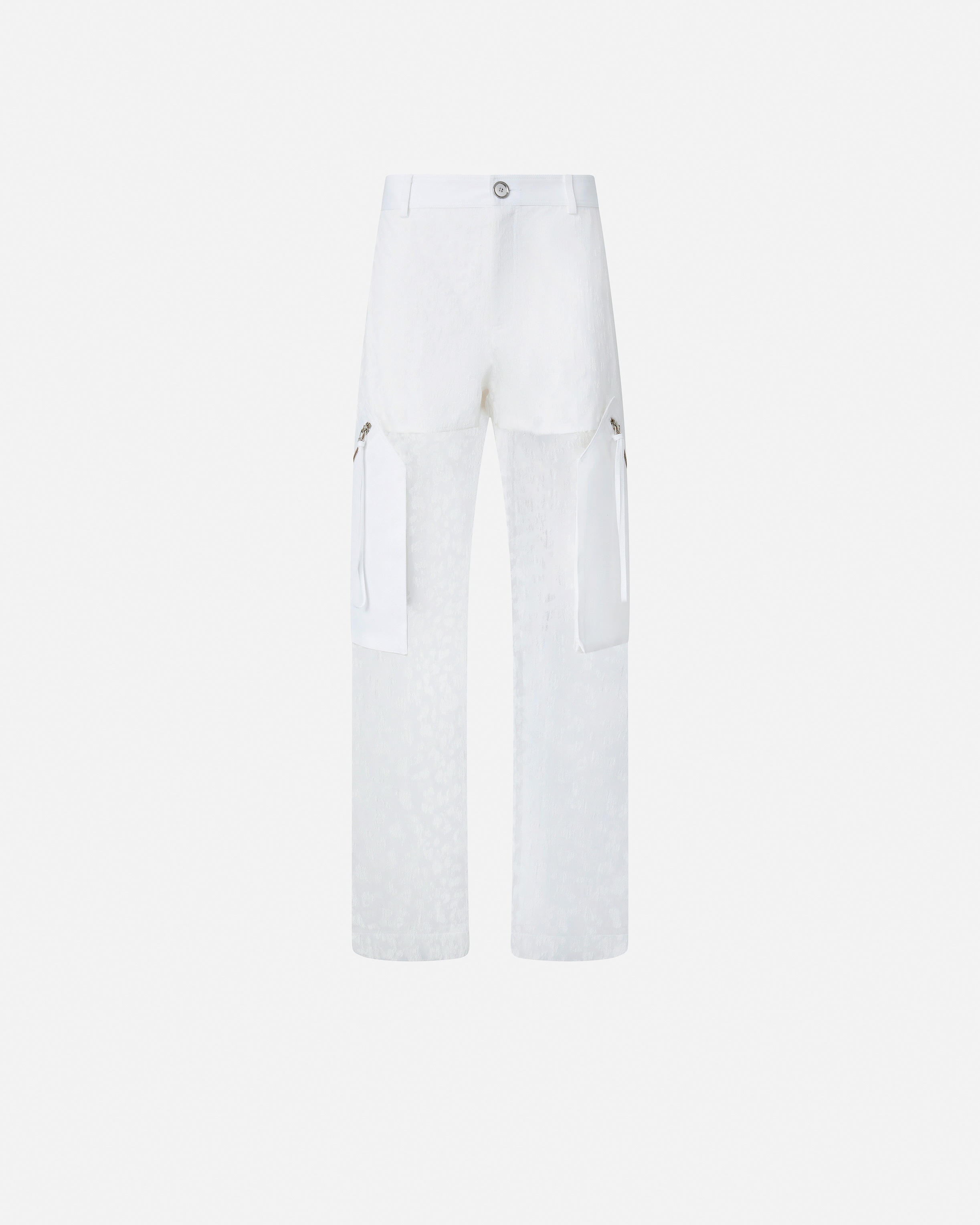 PRINTED TRANSPARENT LONG TROUSERS - 1