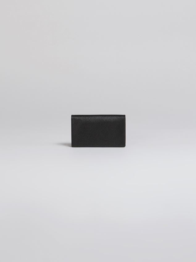 BLACK SAFFIANO LEATHER ZIP-AROUND WALLET - 3