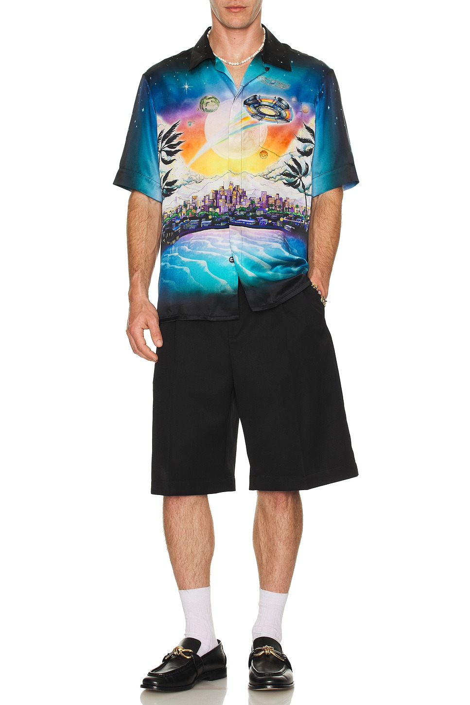 Short Sleeve Cuban Collar Shirt - 4