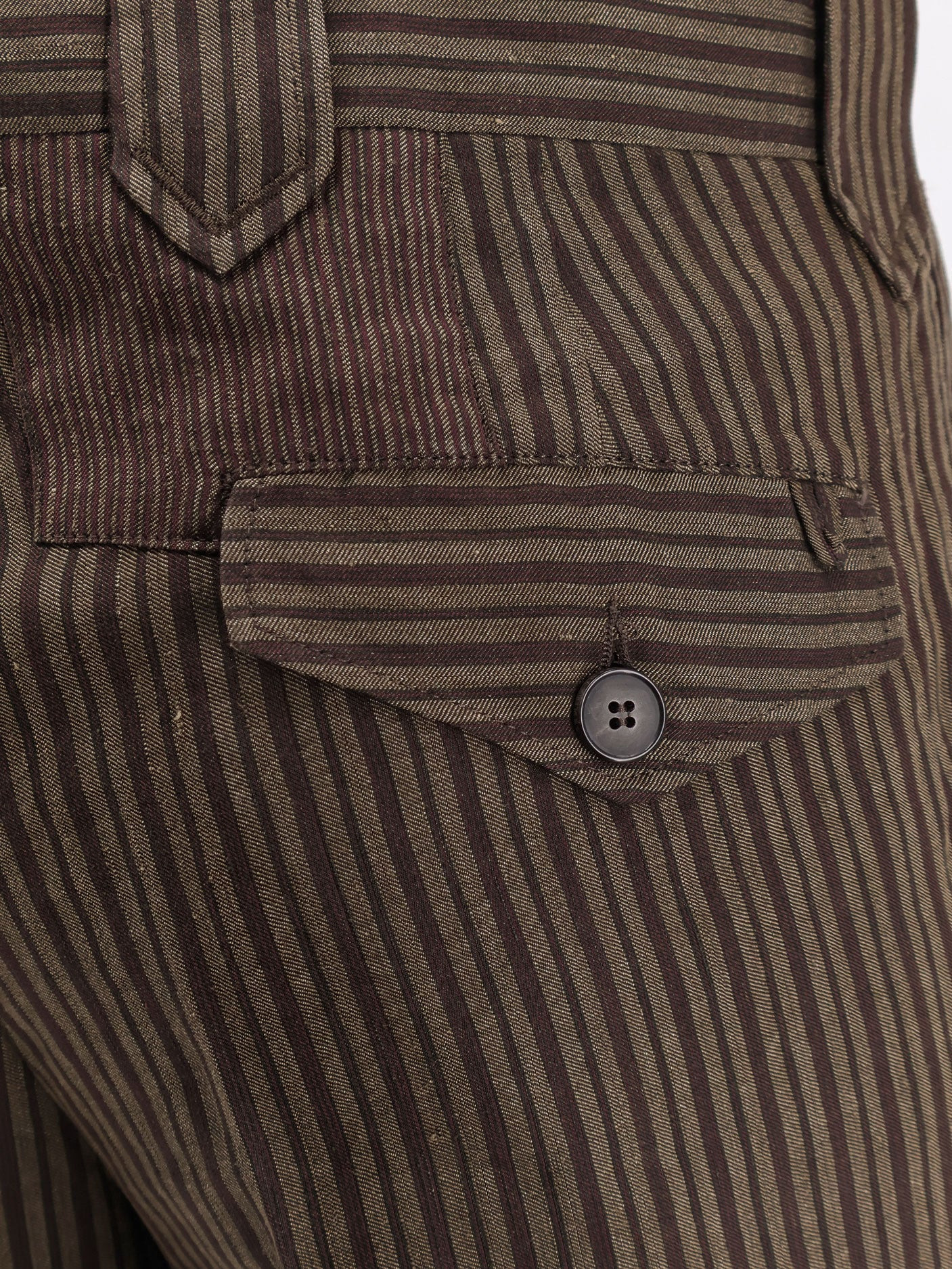 Enfants Riches Deprimes Linen Blend Striped Trousers - 3