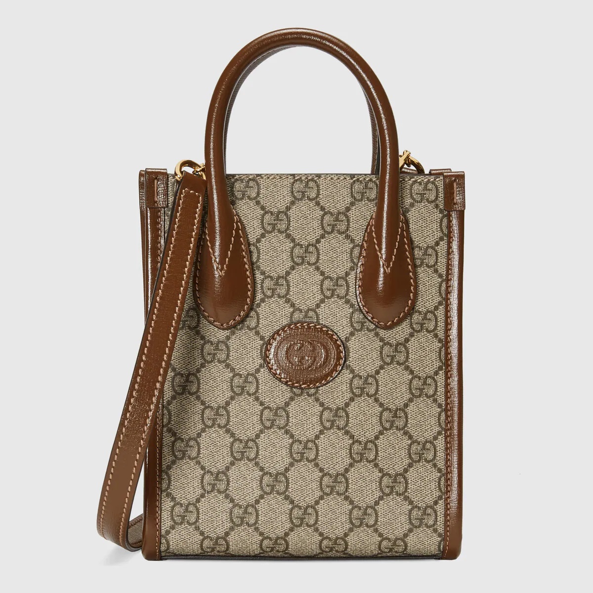 Mini tote bag with Interlocking G - 1