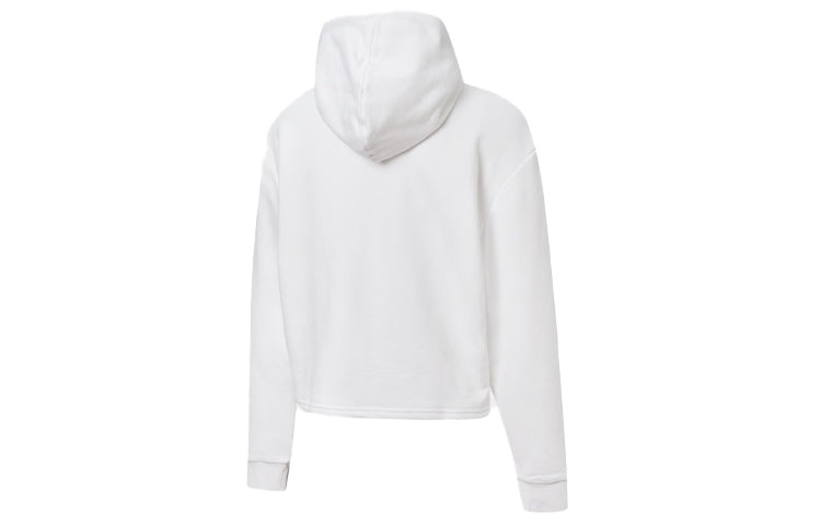 (WMNS) PUMA Metallic Logo Hoodie 'White Gold' 586356-02 - 2