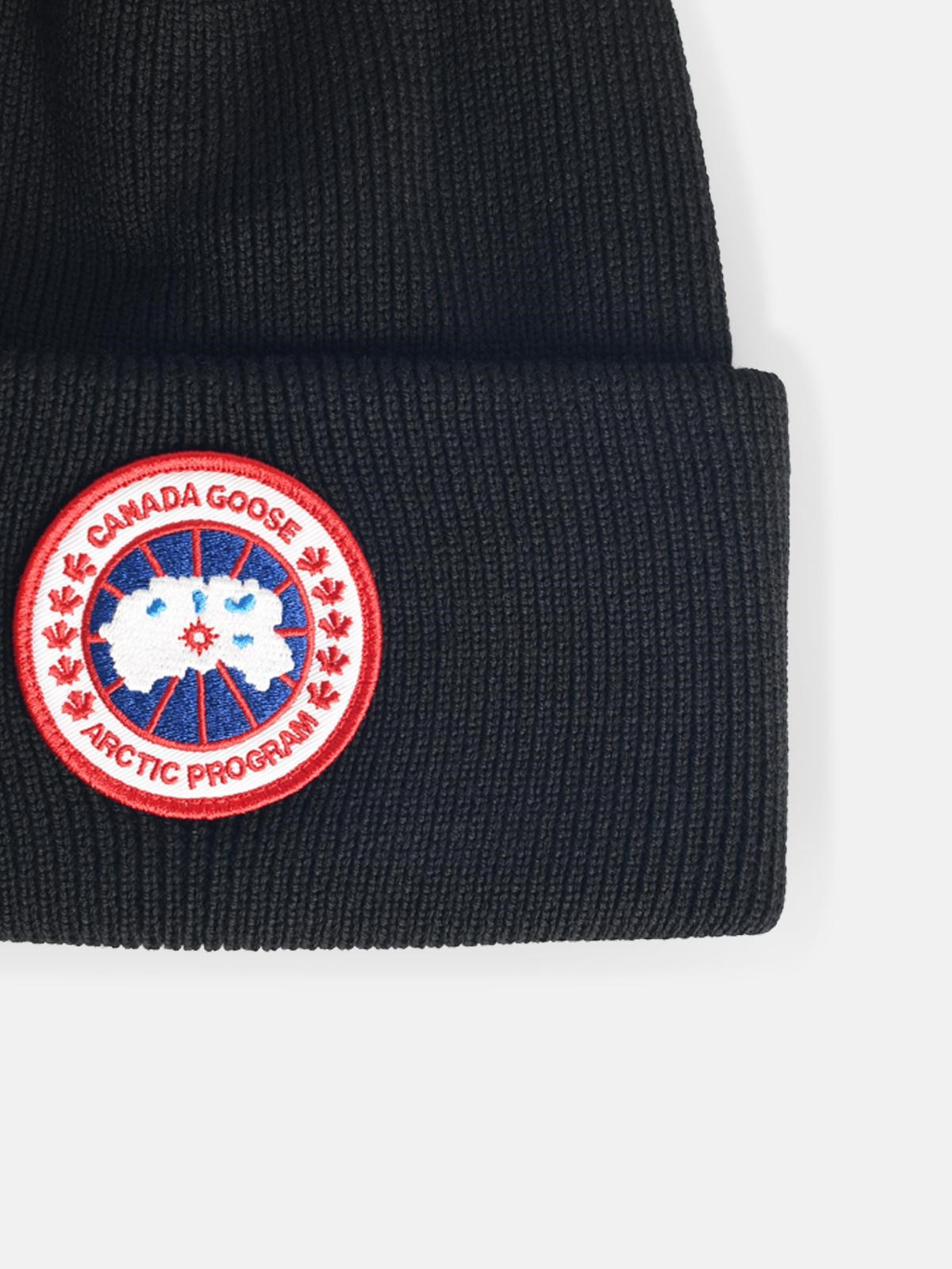 BLACK WOOL BEANIE - 3