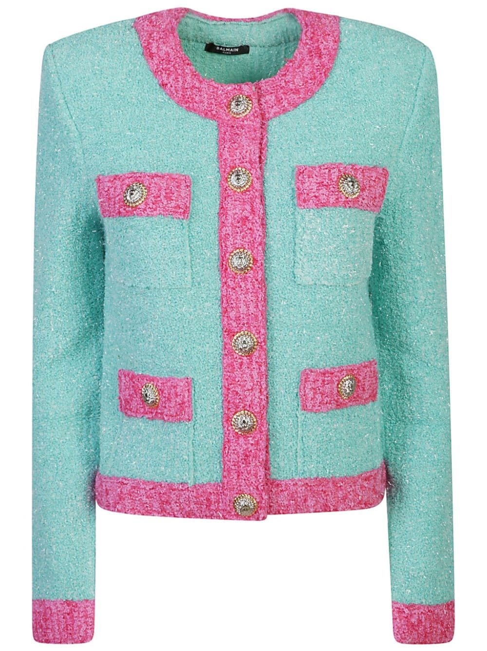 cropped tweed jacket - 1