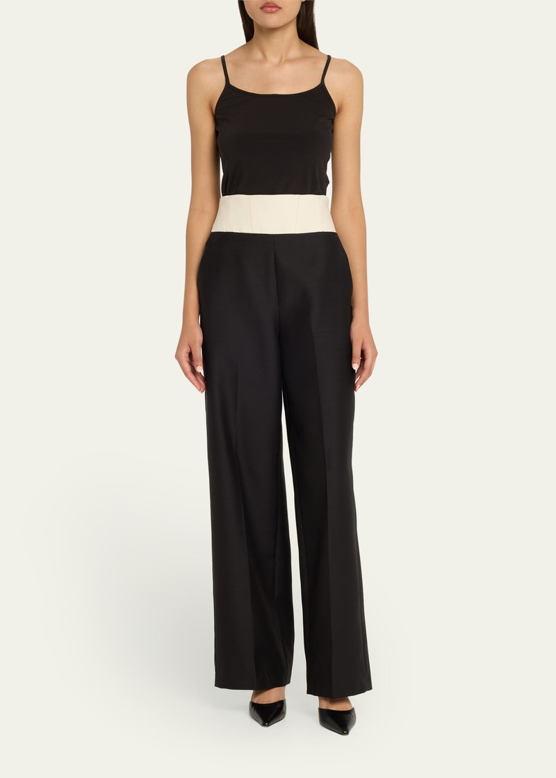 HEIRLOME Dakota Corset-Waist Straight-Leg Trousers outlook