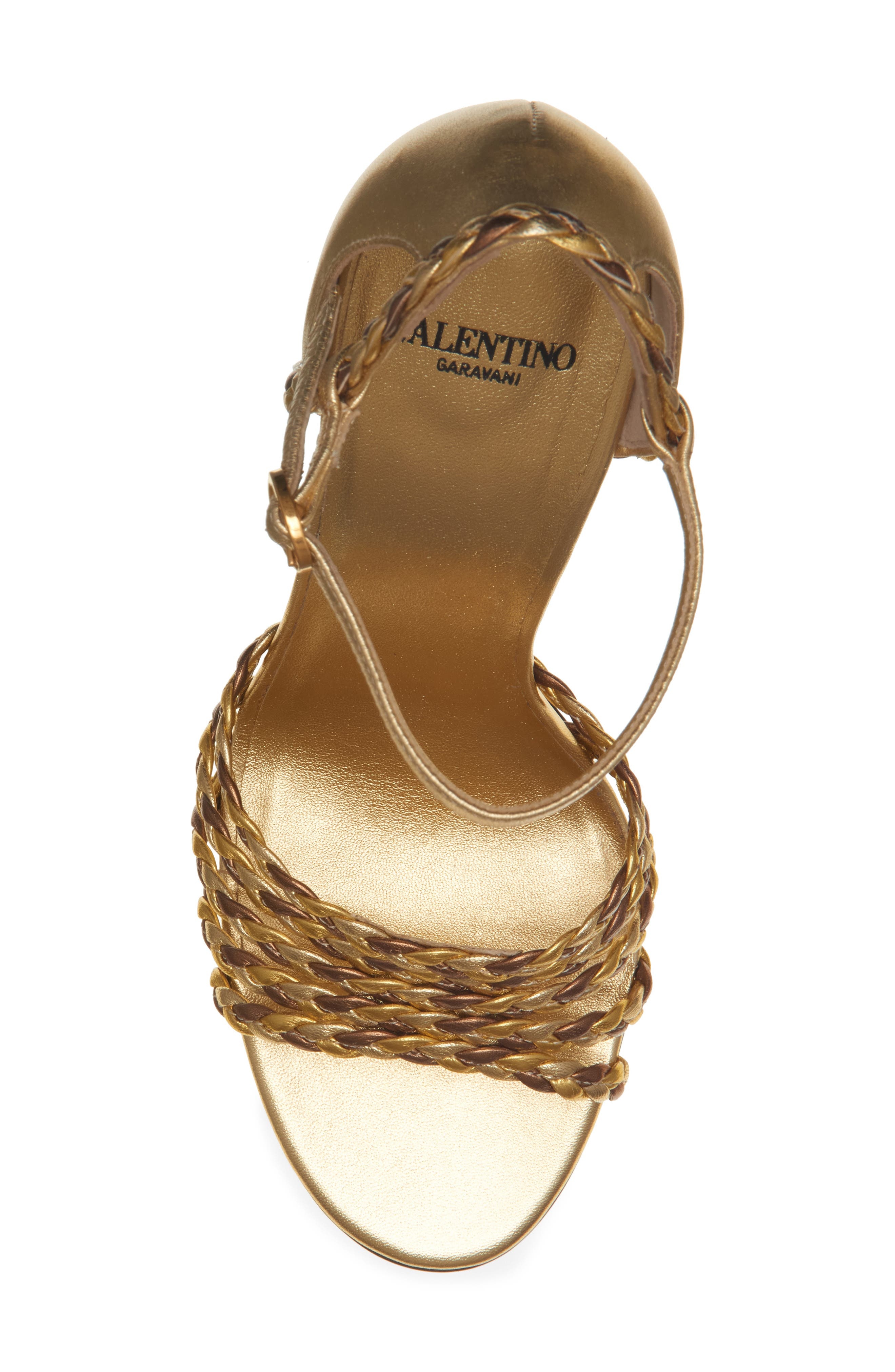 Valentino Garavani Hi Dolly Metallic Ankle Strap Sandal in Antique Brass at Nordstrom - 5