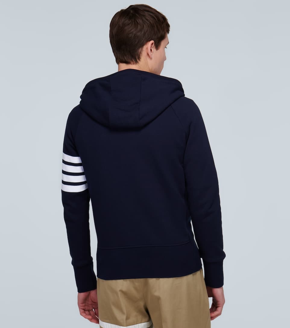 4-Bar zip-up hooded sweatshirt - 4