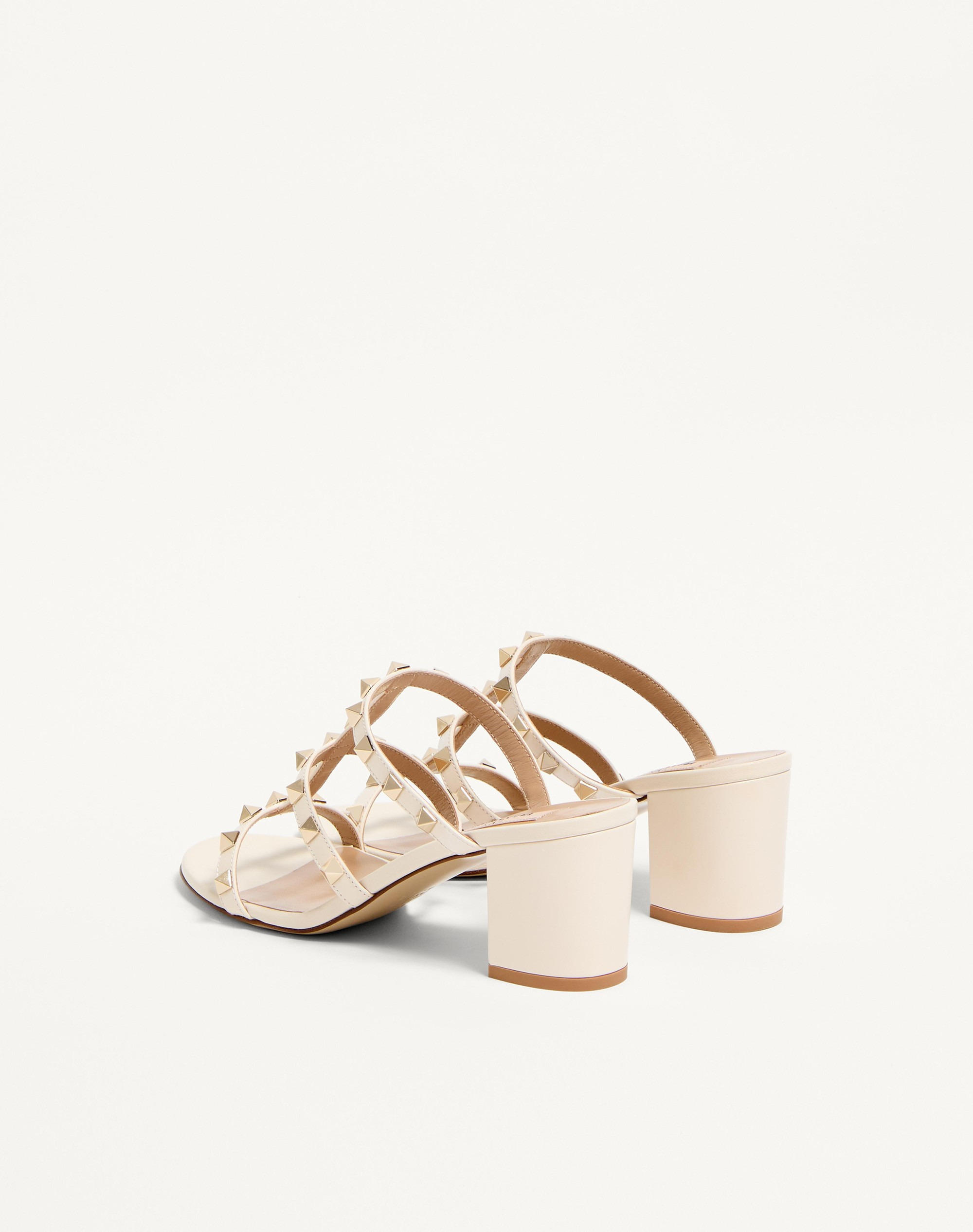ROCKSTUD CALFSKIN LEATHER SLIDE SANDAL 60 MM - 5