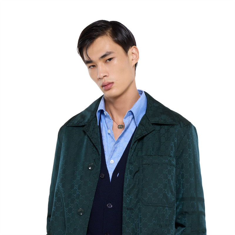 GG Horsebit technical fabric jacquard jacket 3
