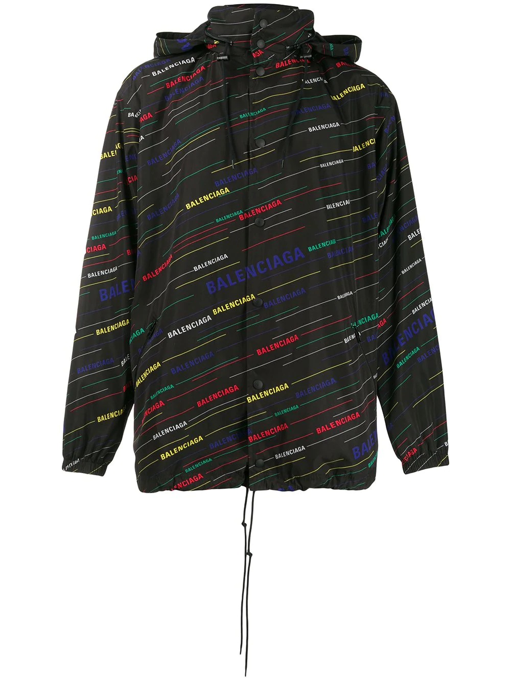 logo print oversized raincoat - 1