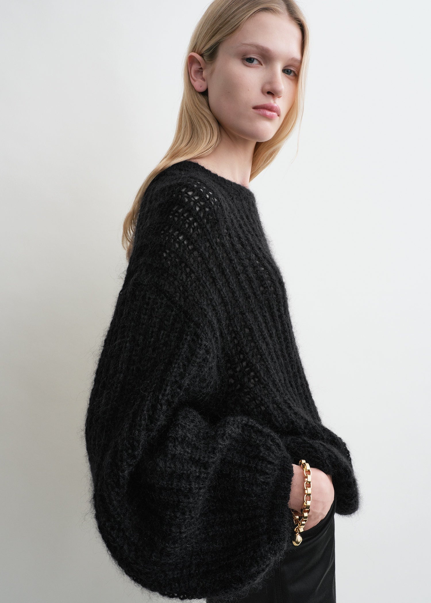 Puffed knit black - 5