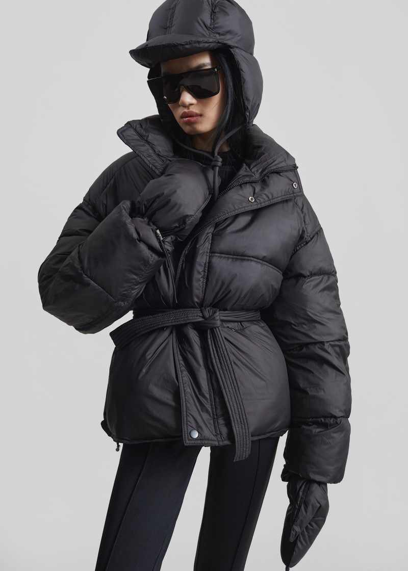 Moena Puffer Jacket & Accessories Set - Black 6