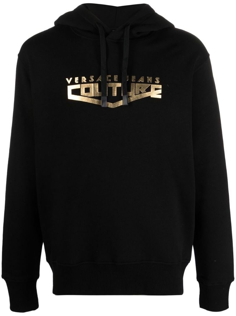 logo-print pullover hoodie - 1