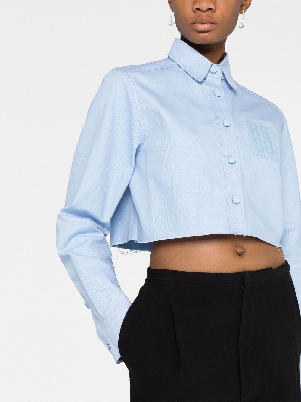 cropped cotton shirt - 5