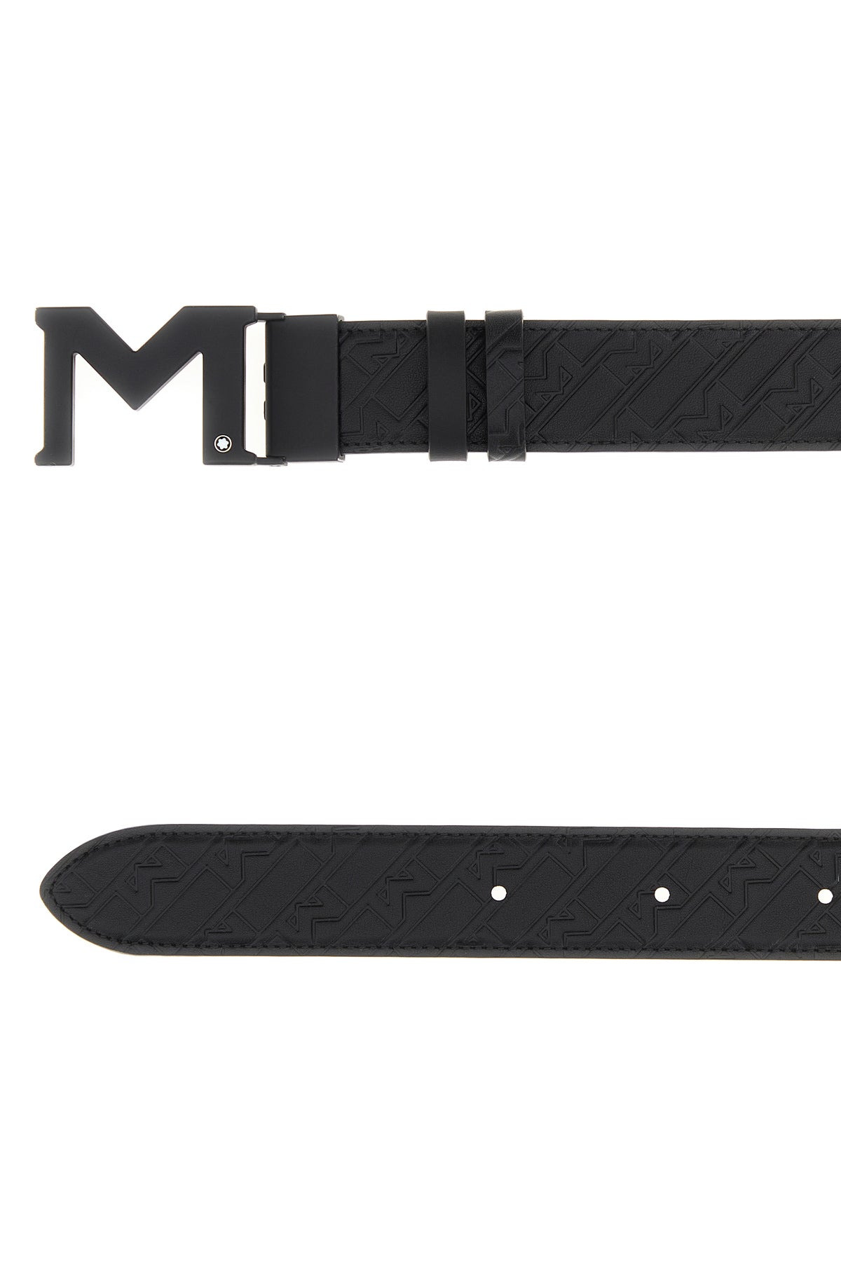 Black leather reversible belt - 2
