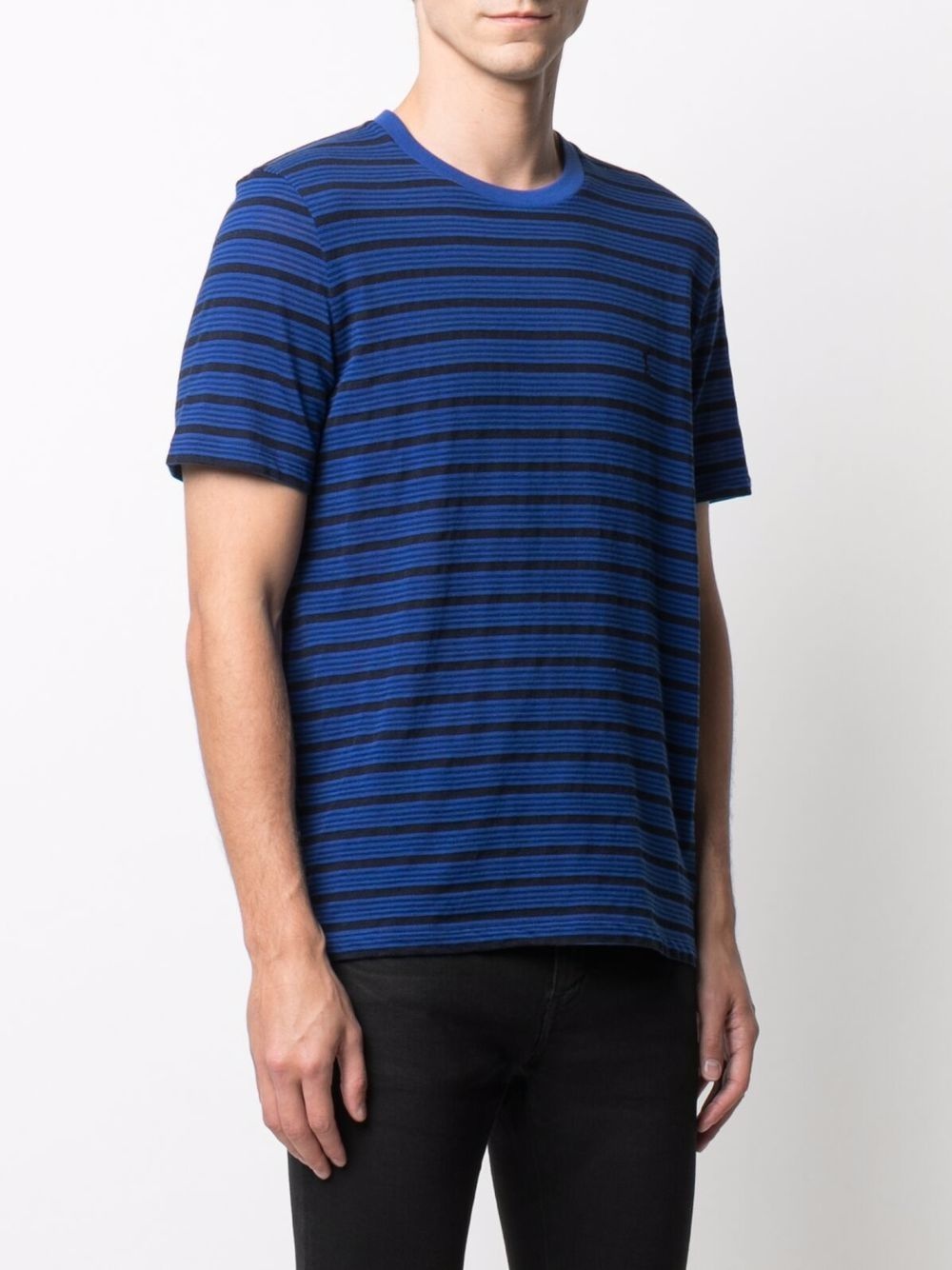 logo-embroidered striped T-shirt - 3