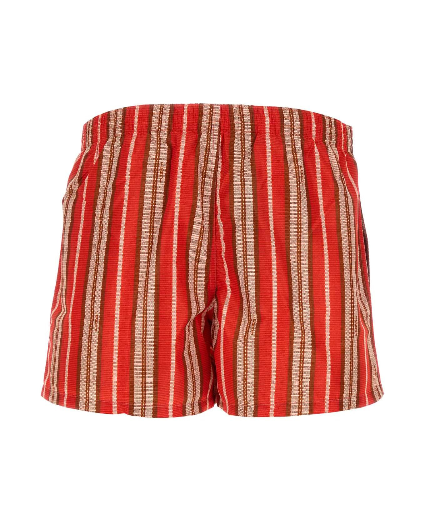 Printed Stretch Nylon Swimming Shorts - 2