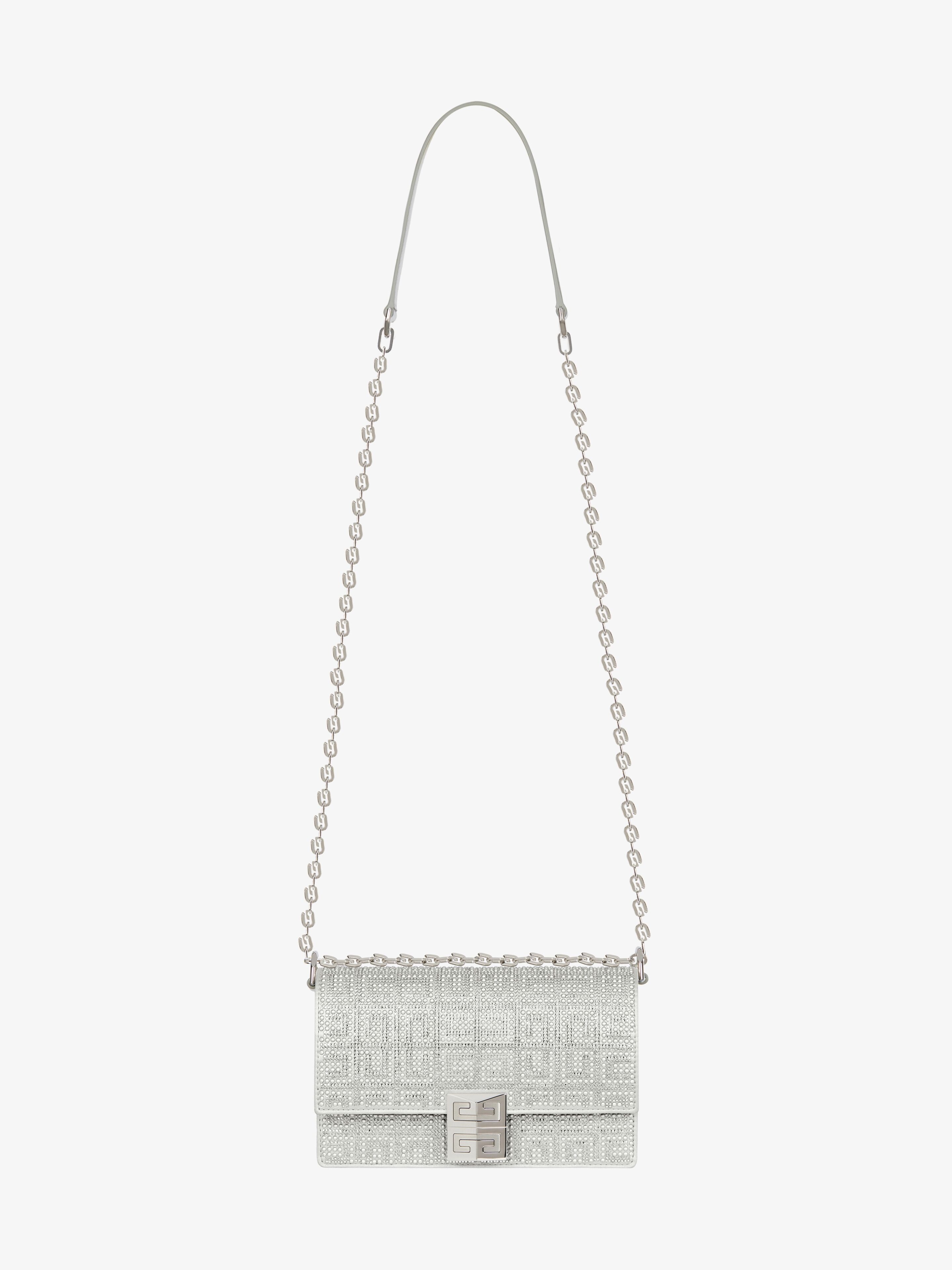 SMALL 4G BAG IN SATIN WITH 4G STUDS AND STRASS - 3