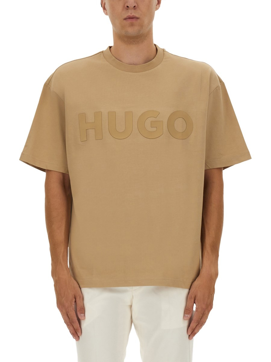 OVERSIZED COTTON T-SHIRT WITH REFLECTIVE LOGO - 1