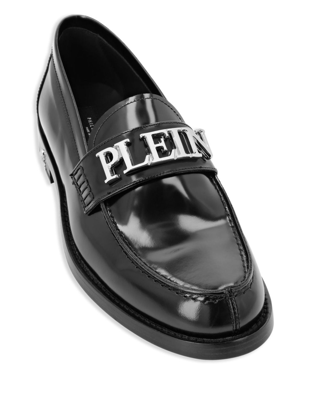 logo-plaque loafers - 4