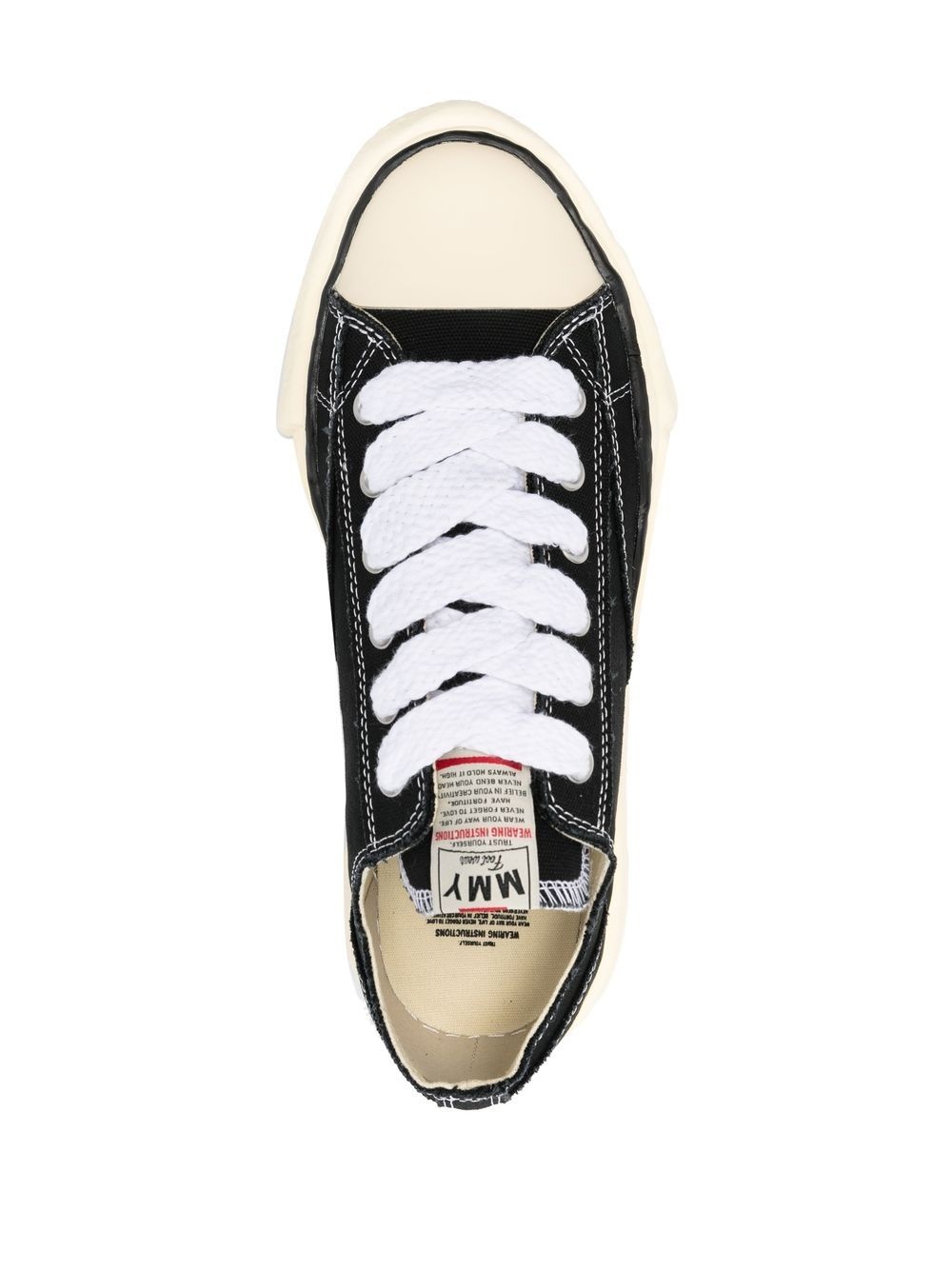 logo-patch lace-up sneakers - 4