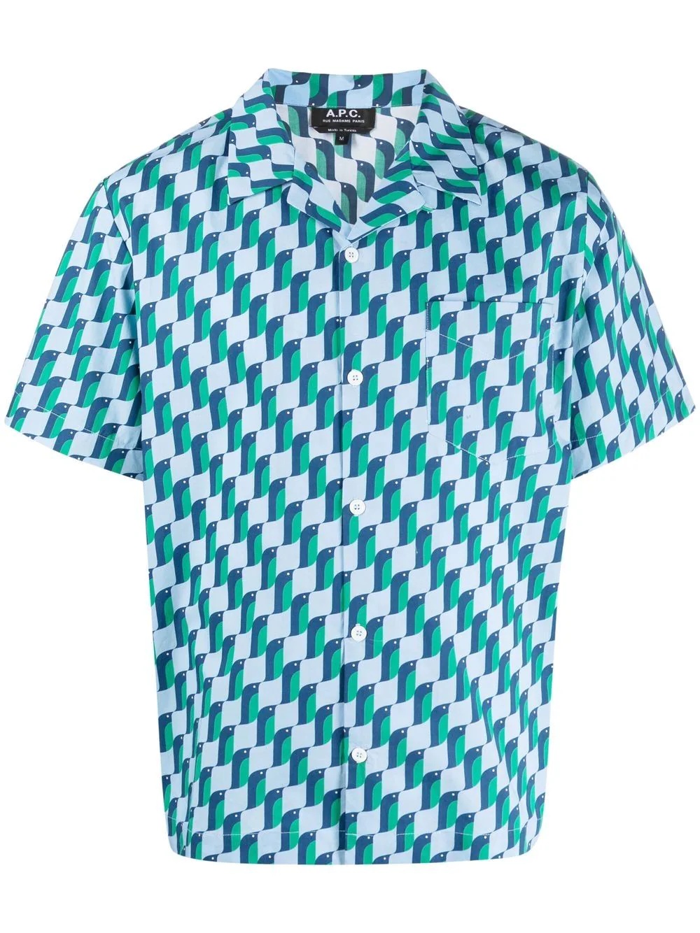 geometric short sleeve shirt - 1