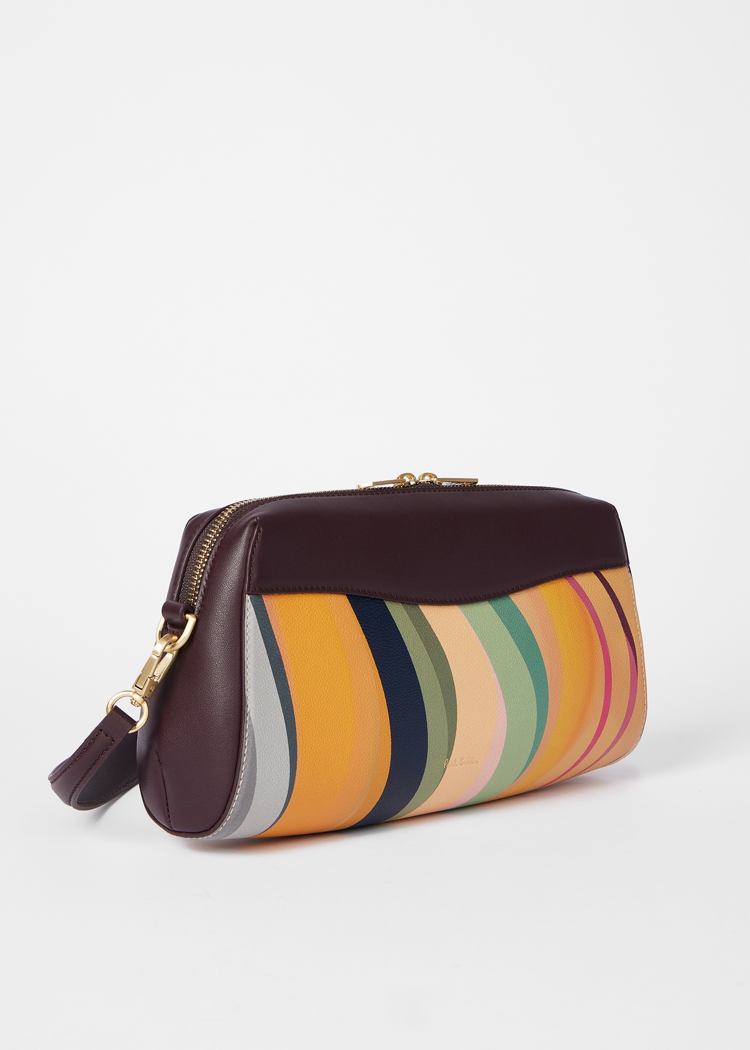 Women's 'Dusky Swirl' Leather Shoulder Bag - 18
