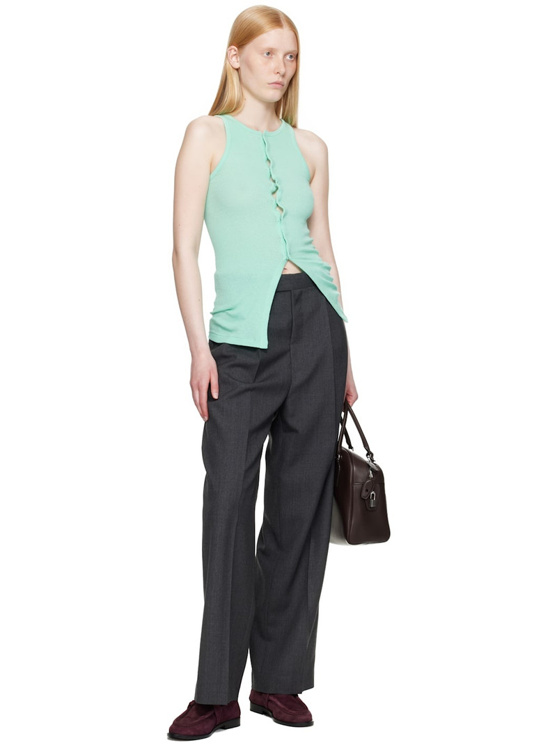AURALEE Green Organic Soft Rib Tank Top outlook