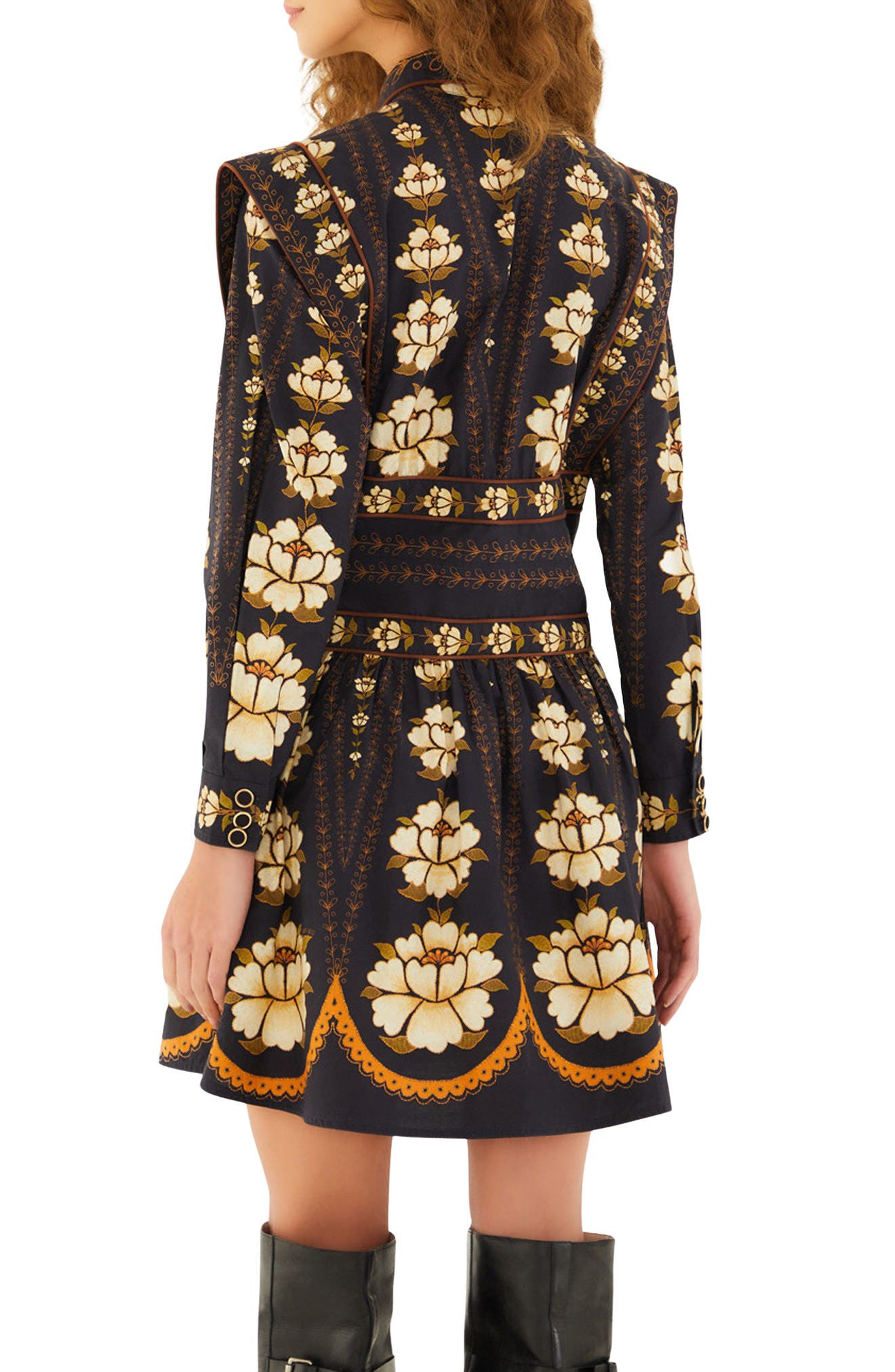 FARM Rio Floral Long Sleeve Cotton Dress in Embroidered Flowers at Nordstrom - 2