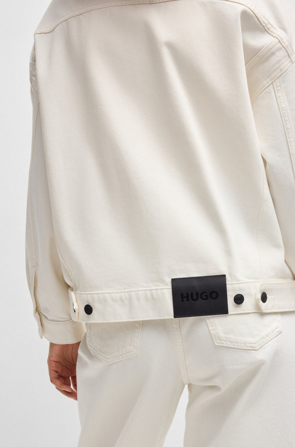 OVERSIZE-FIT JACKET IN WHITE RIGID DENIM - 6